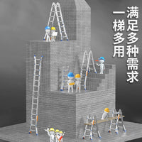 Telescopic Multi-Purpose Aluminum Folding Ladder for Home and Engineering Use