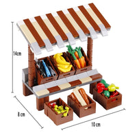 MOC Food Building Blocks Accessories Set - Compatible with Small Particle Bricks
