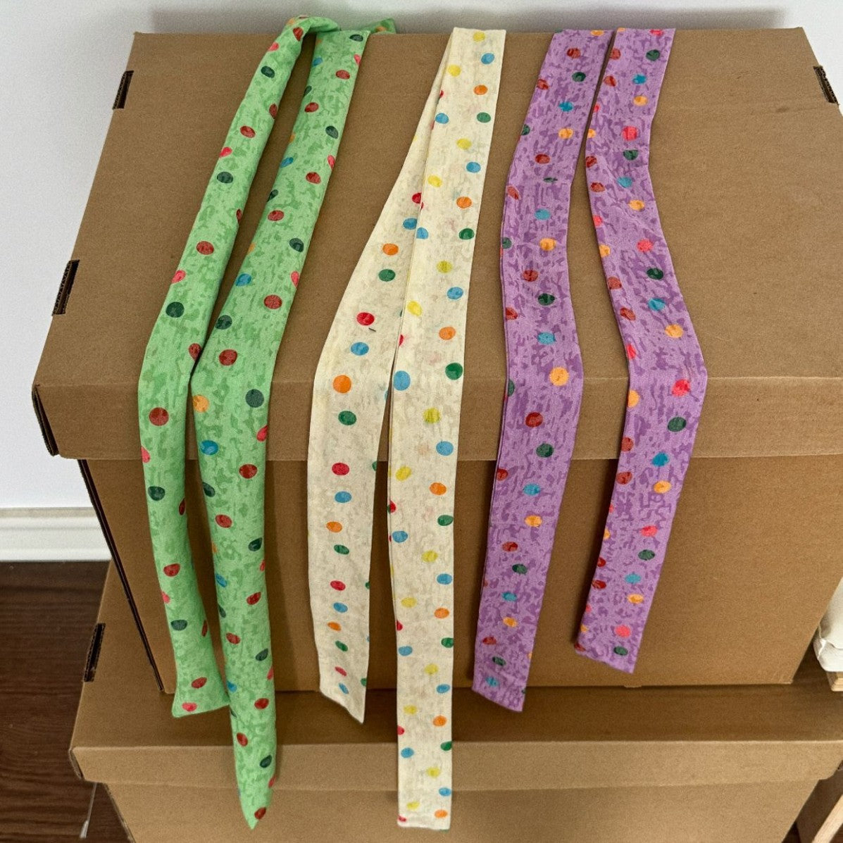 Versatile Polka Dot Hair Scarf Headband for Women - Long Ribbon Style