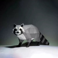 DIY Raccoon Papercraft Ornament for Desk and Home Decor