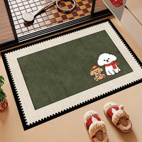 Diatomaceous Earth Bath Mat Super Absorbent Non-Slip Cartoon Irregular Shower Floor Mat