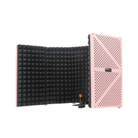 Microphone Isolation Shield with Pop Filter and Stand for Studio Recording