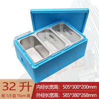 EPP Insulated Food Delivery Box for Ice Cream, Desserts, and Sushi - Portable Cooler with Ice Packs