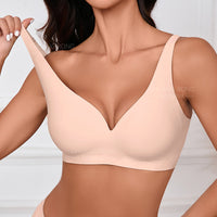 Seamless Invisible Bralette for Women, Thin Summer Design, Minimizing Effect, Jelly Gel Support, Plus Size Vest Bra