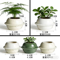 Ceramic Planet Saucer Planter with Crackle Glaze for Succulents and Green Plants