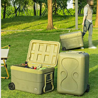 Portable Insulated Cooler with Wheels for Camping Picnics and Outdoor Events
