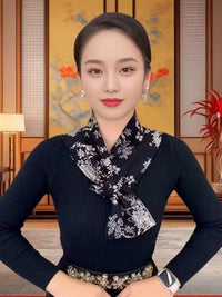 (送暖贴)新款德绒护丝巾长巾护颈加长颈长方巾围脖保暖头巾围巾