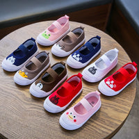Kids' Canvas Shoes for Boys and Girls, Breathable Mesh, Non-Slip Sole, for Kindergarten and Indoor Play
