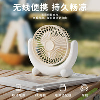 USB Rechargeable Mini Desk Fan with 5 Speeds for Home and Office