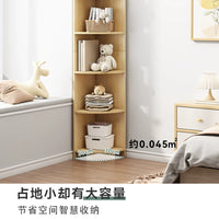 Corner Storage Cabinet Multi-layer Bookshelf Triangular Floor Shelf for Living Room Bedroom