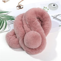 Faux Rabbit Fur Triple Tube Scarf for Women - Thickened Winter Fashion Neck Warmer