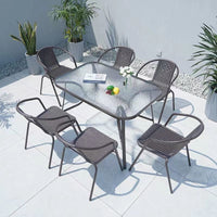 Outdoor Patio Folding Bistro Table and Chairs Set for Balcony Garden