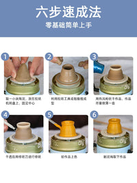 Kids' Pottery Wheel Kit with Clay and Tools for DIY Ceramic Art