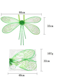 Dragonfly Angel Wings for Kids & Adults - Princess Fairy Costume Accessory for Parties & Performances