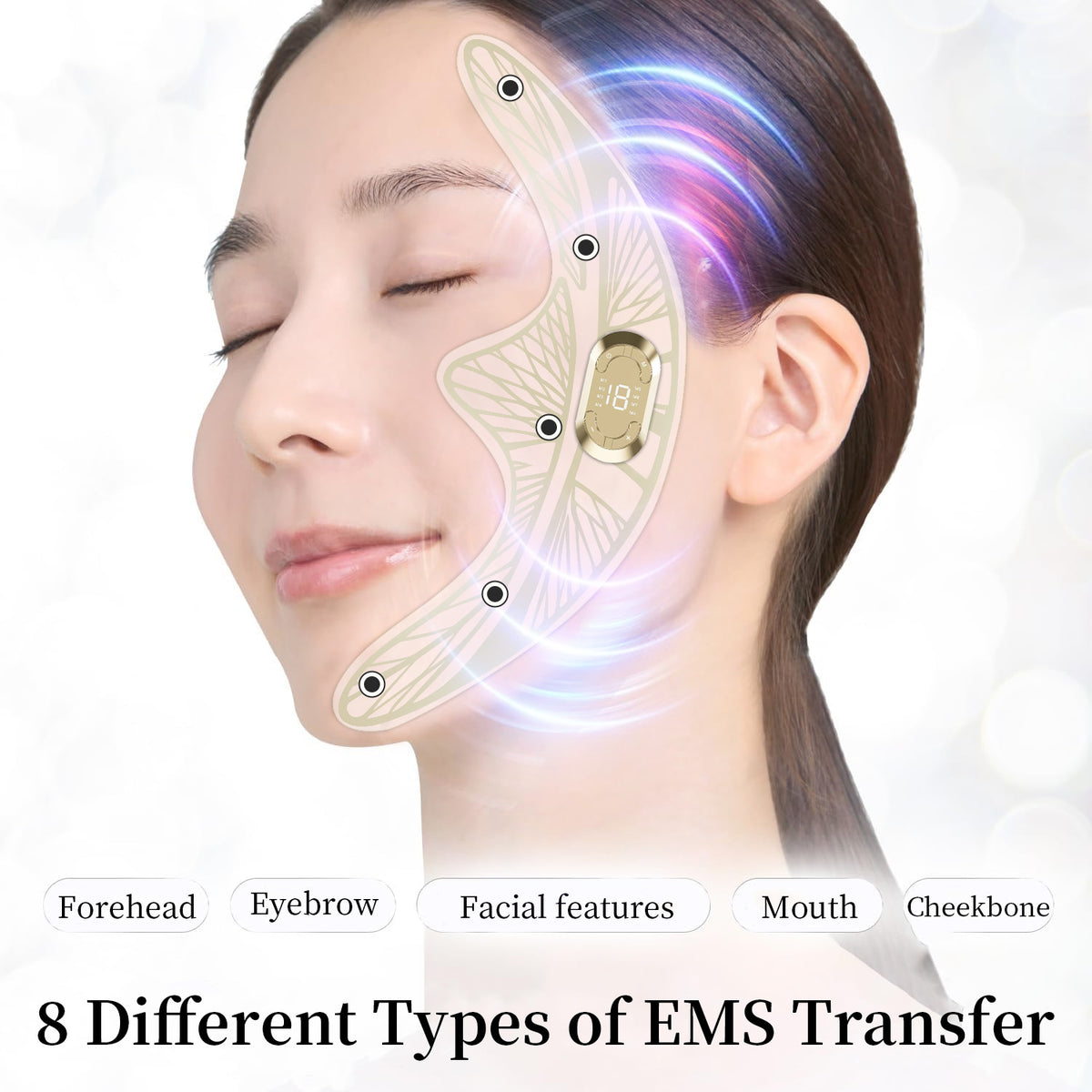 EMS Microcurrent Facial Massager for Face Lifting & Tightening, Portable Beauty Device