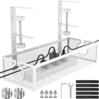 Under Desk Cable Management Tray Power Strip Organizer Basket for Office Home
