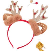 Korean Ins Style Christmas Antler Headband with Bells for Parties and Photoshoots