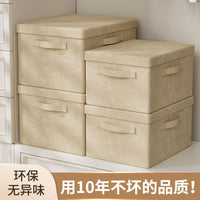 Large Capacity Foldable Storage Box with Lid for Clothes and Quilts
