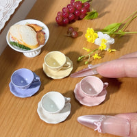 Miniature Dollhouse Coffee Cup Model for Afternoon Tea Play Set
