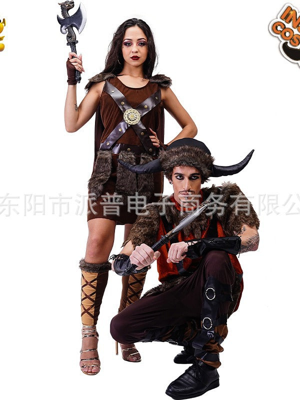 Adult Viking Warrior Costume for Halloween & Carnival Role Play