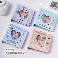 Mini Bowknot Hollow Photo Card Album for Instax & Kpop Photocards