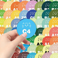 Cute Cat Perler Bead Color Chart Stickers for DIY Crafts - 295 Colors