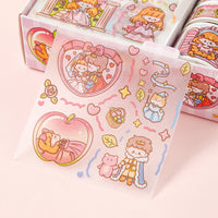 Cute Cartoon Washi Tape & Sticker Set for Kids' DIY Crafts and Scrapbooking