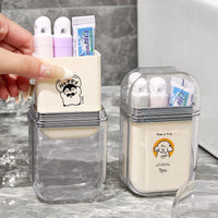 3-in-1 Travel Toothbrush Holder & Mouthwash Cup Set for Family