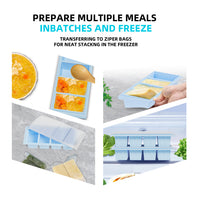 Silicone Ice Cube Tray Large Ice Cube Maker for Home Refrigerator with Lid Quick Freeze Mold