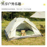Automatic Pop-Up Camping Tent, Portable Thickened Sunscreen Rainproof Outdoor Shelter for Family Camping