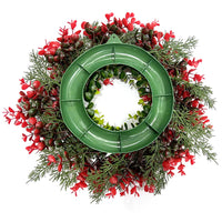 Artificial Berry & Pine Leaf Wreath for Christmas & Halloween Decor