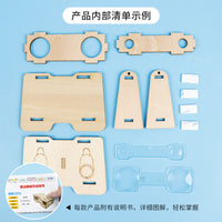 DIY Wooden Binocular Science Kit for Kids, Educational Assembly Toy for Physics Experiments