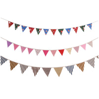 Christmas Birthday Party Decorative Triangle Bunting Banner Garland for Kindergarten Decor