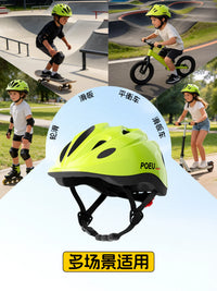 POEU Kids' Professional Impact-Resistant Cycling Helmet with Neck Protection for Boys and Girls