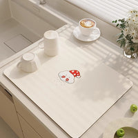 Diatomaceous Earth Absorbent Mat for Kitchen Countertops and Bars, Quick Dry Non-Slip Heat Resistant Pad