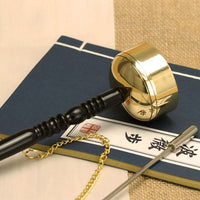 Taiwanese Brass Buddhist Hand Bell with Retractable Handle for Chanting and Rituals