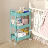 Multi-Layer Rolling Utility Cart with Wheels for Kitchen, Balcony, and Home Storage