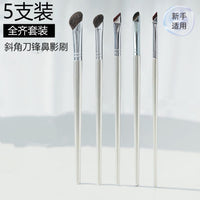 Angled Eyeliner and Eyebrow Brush Set for Precise Makeup Application
