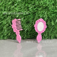 Miniature Dollhouse Comb and Mirror Set for Dolls