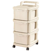 Under Desk Storage Cart with Drawers, Multi-layer Mobile Organizer for Home Office Gaming Room, Snack Storage Cabinet