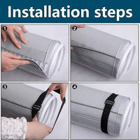 Portable Air Conditioner Hose Insulation Sleeve Cover with Straps