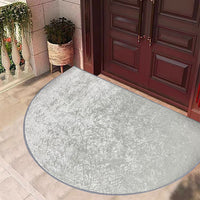 Semi-Circular Gold Prosperity Entrance Mat Non-Slip Floor Rug for Living Room Hallway