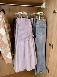 Space-Saving Non-Slip Pants Hangers with Clips for Wardrobe Organization