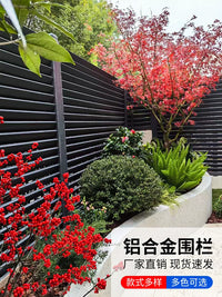 Aluminum Alloy Louvered Fence Panel for Courtyard Garden Villa Outdoor Railing