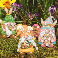 Easter Gnome Yard Sign Outdoor Garden Decoration