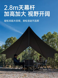 Updown Blackout Vinyl Tarp Tent Outdoor Camping Set with Table, Chairs, and Sunshade