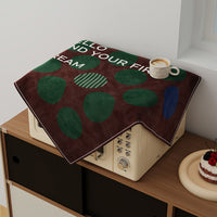 American Retro Dustproof Microwave Oven Cover Cloth for Kitchen Appliances