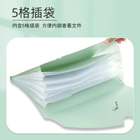 A4 Expanding File Folder with Handle, Multi-layer Document Organizer for Students and Office