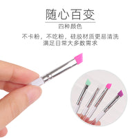 Silicone Eyelash, Eyeliner, Eyeshadow, Lip, and Eyebrow Brush Set