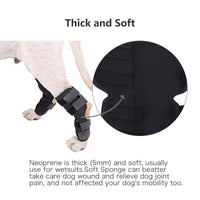 Pet Knee Brace with Support Strips for Injury Recovery and Protection, Reflective Dog Leg Sleeve